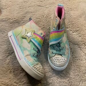 Skechers Twinkle Toes Size 1 Shooting Star Brights Sneakers‎ High Top